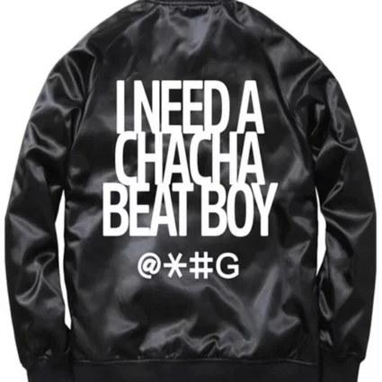 Beat Boy Cha Cha Black Bomber Satin Jacket