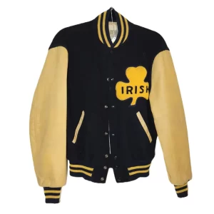 Black & Tan Fighting Irish Notre Dame Varsity Jacket