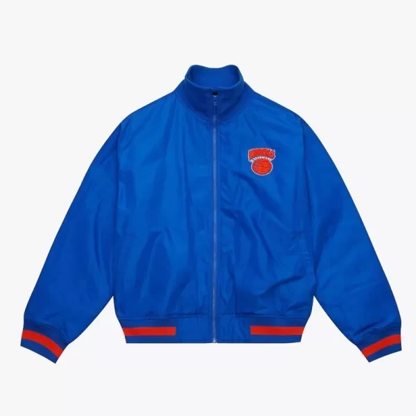 Blue New York Knicks Satin Full-Zip Jacket