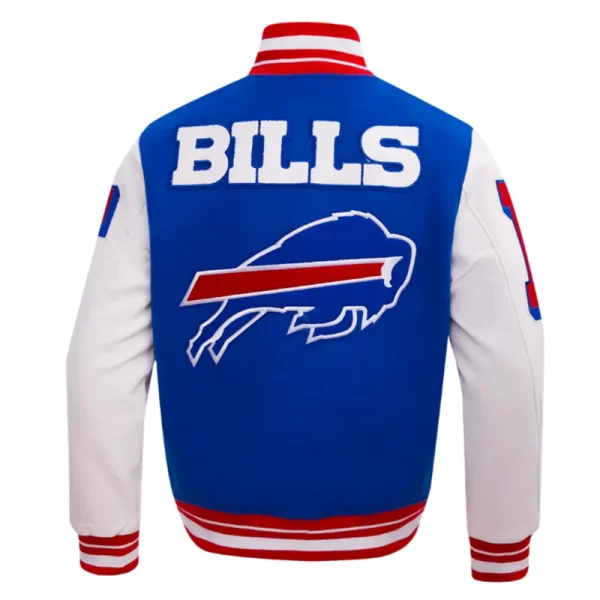 Buffalo Bills Mashup Classic Rib Varsity Wool Leather Jacket