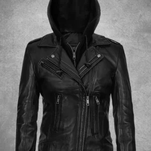 Buy Hooded Flight Leather Jacket