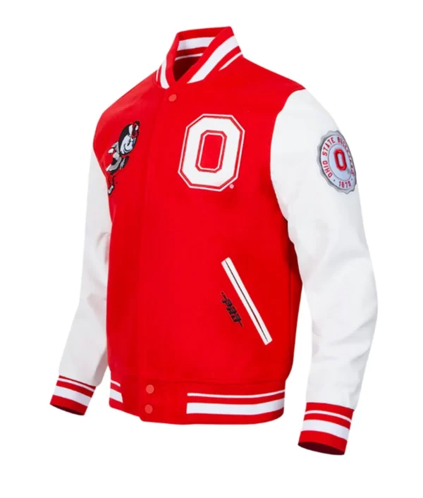 Classic Ohio State University Red & White Varsity Jackets