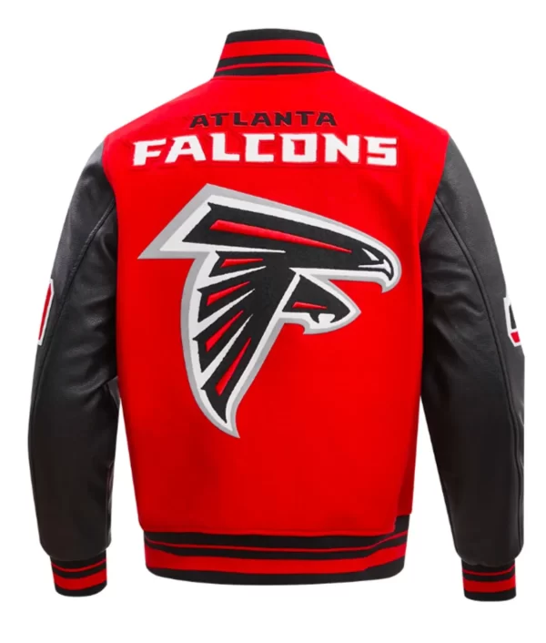 Classic Rib Atlanta Falcons Mashup Varsity Wool Leather Jacket