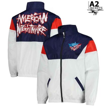 Men's White Cody Rhodes American Nightmare Full-Zip Windbreaker Jacket