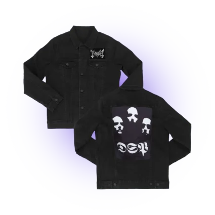 DSP Distressed Denim Black Jacket