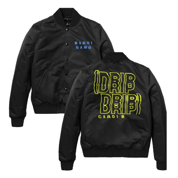 Drip Drip Bardi Gang Satin Bomber Jacket