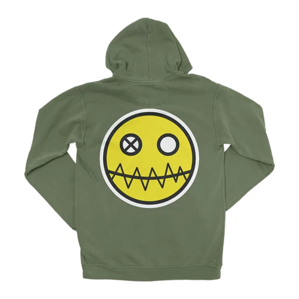 Fun Ghoul Zip Up Green Hoodie