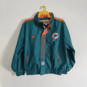 GREEN VINTAGE 90S DOLPHINS NFL PRO LINE JACKET