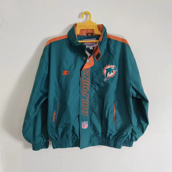 GREEN VINTAGE 90S DOLPHINS NFL PRO LINE JACKET