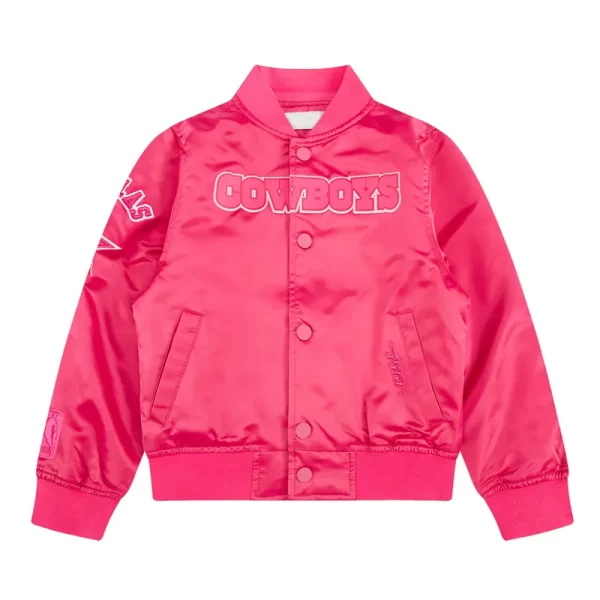 Get Dallas Cowboys Triple Pink Satin Jacket