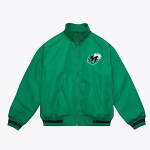 Green Dallas Mavericks Satin Full-Zip Jacket