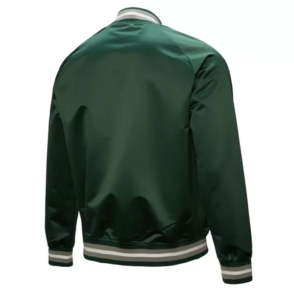 Green Michigan State Spartans Current Logo Full-Snap Lightweight Satin Jacket