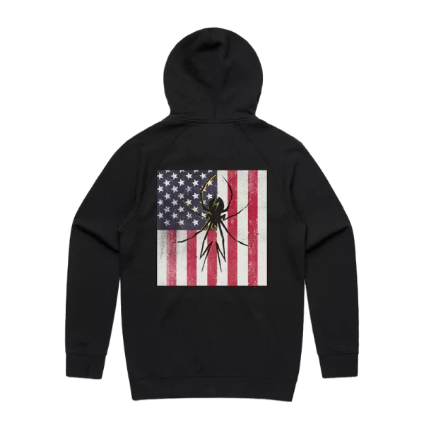 Jet Star Zip Up Black Hoodie