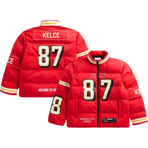 Kansas City Chiefs Travis Kelce Red Off Season x NFL Player Puffer Jacket