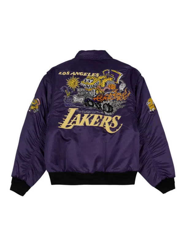 Lakers x Brain Dead Flight Nylon Jacket