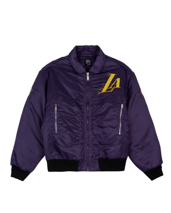 Lakers x Brain Dead Flight Purple Jacket