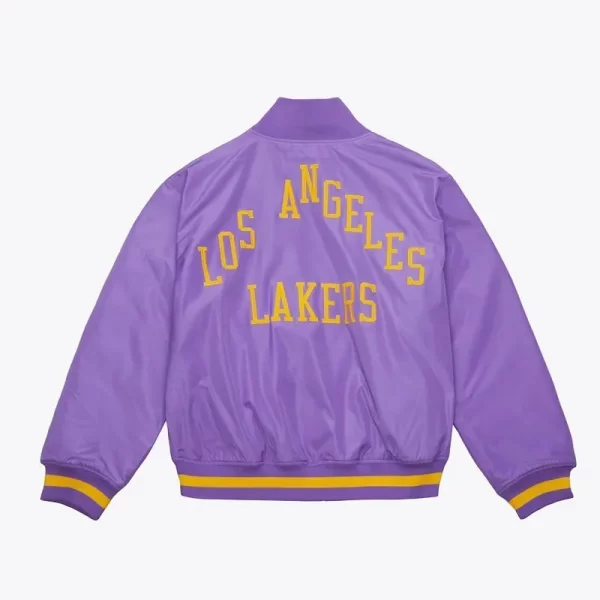 Los Angeles Lakers Bomber Purple Satin Jacket