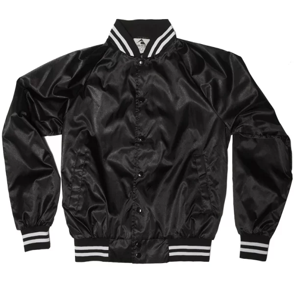 Love You To Death (Satin Baseball Black Bomber Jacket)