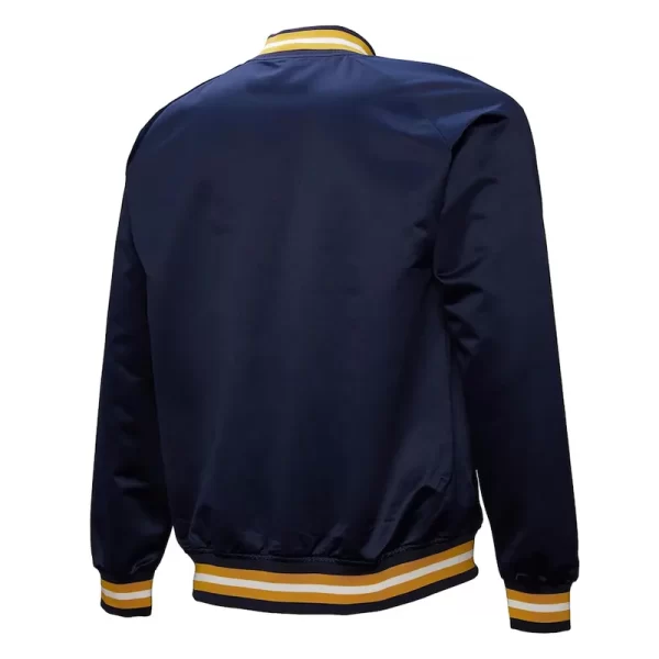 Navy Notre Dame Fighting Irish Current Logo Lightweight Satin Jacket