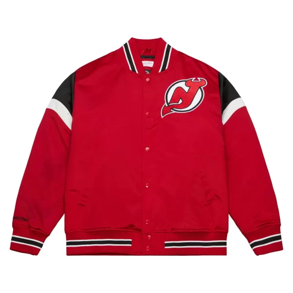 New Jersey Devils Red Varsity Satin Jacket