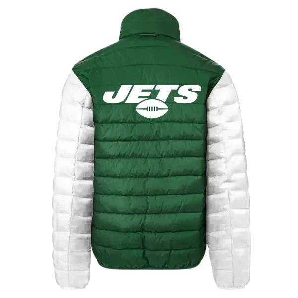 New York Jets Green & White Full-Zip Puffer Jacket