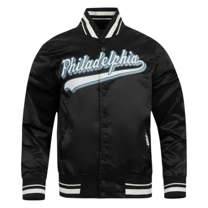 Philadelphia Eagles Script Tail Men's Satin Jacket