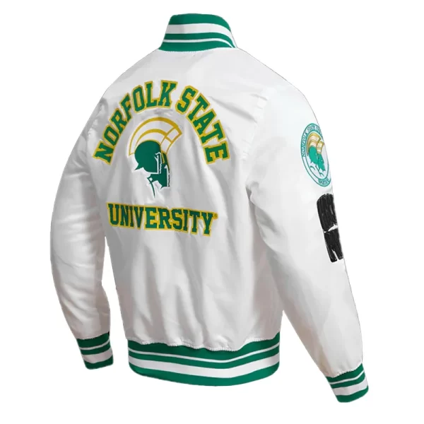 Norfolk State University Classic Rib Satin Jacket