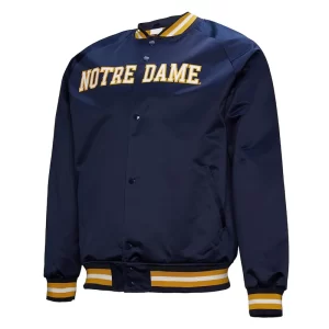 Notre Dame Fighting Irish Lightweight Current Logo Navy Blue Satin Jacket