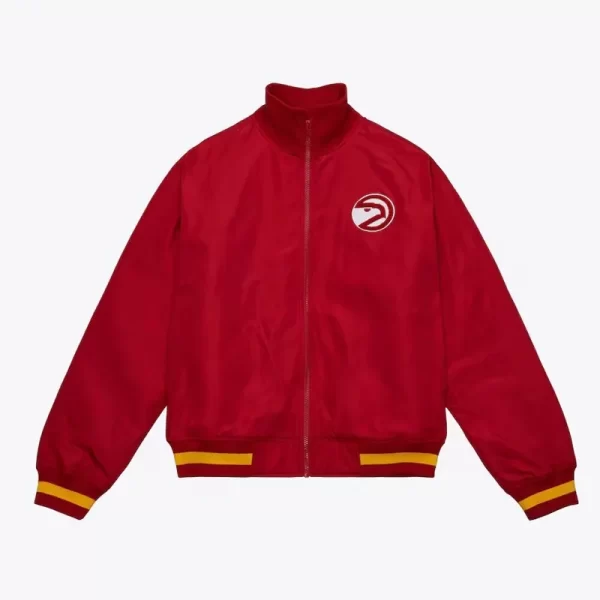 Red Atlanta Hawks Satin Full-Zip Jacket