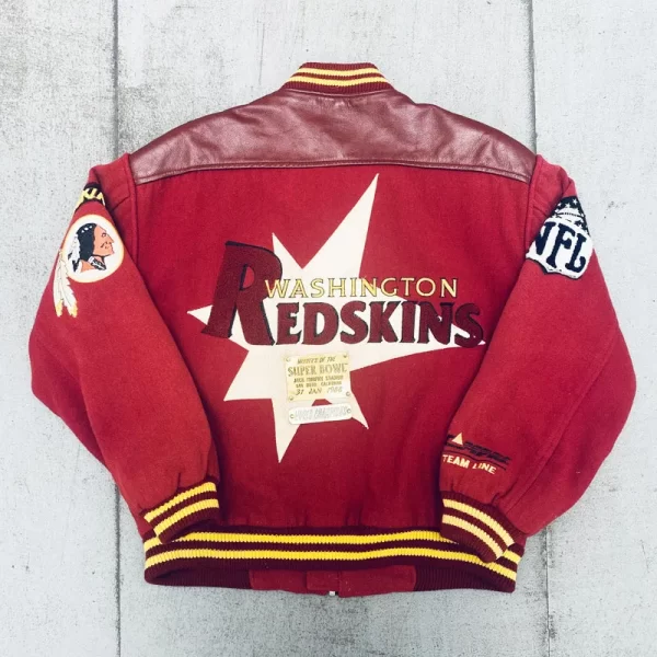 Red Super Bowl XXII Washington Redskins 1988 Varsity Jacket