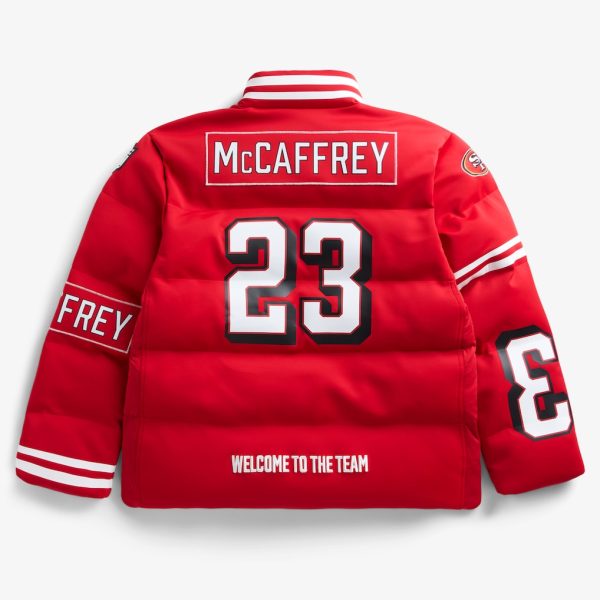 San Francisco 49ers Christian McCaffrey Scarlet Off Season x NFL Jacket