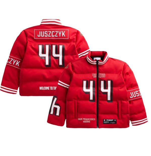 San Francisco 49ers Kyle Juszczyk Scarlet Off Season x NFL Player Puffer Jacket