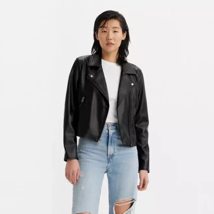 Shrunken Moto Faux Jacket