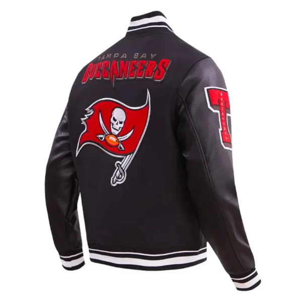 Tampa Bay Buccaneers Mashup Rib Varsity Wool Leather Jackets