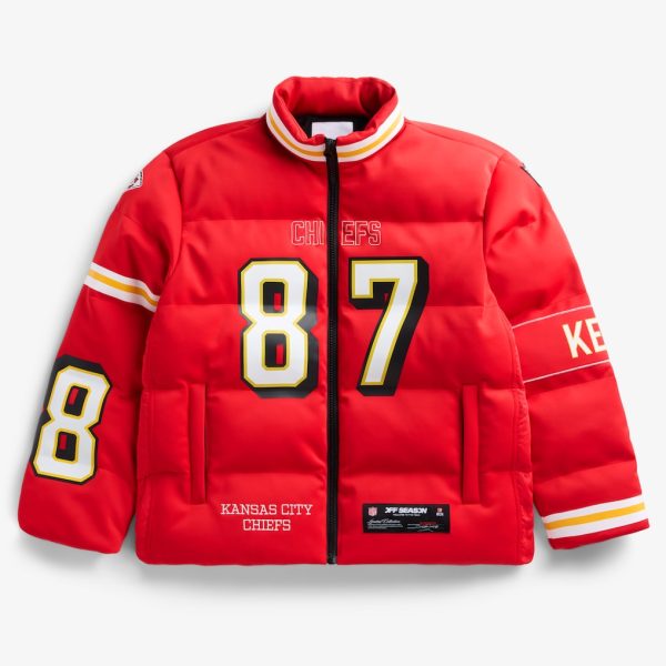 Unisex Kansas City Chiefs Travis Kelce Red Off Season x NFL Player Puffer Jacket