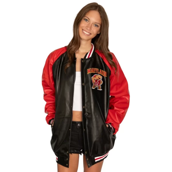 University of Maryland Letterman Black Jacket