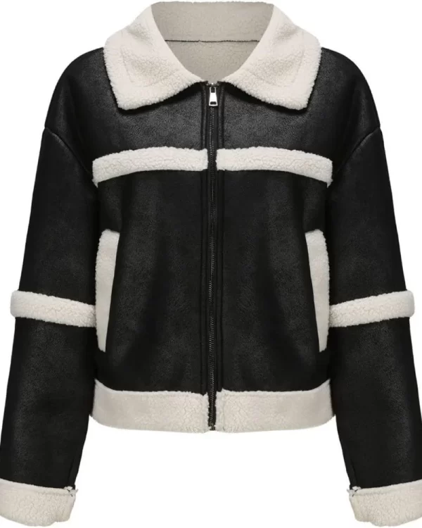 Yinawsky's Cropped Shearling Moto Jacket