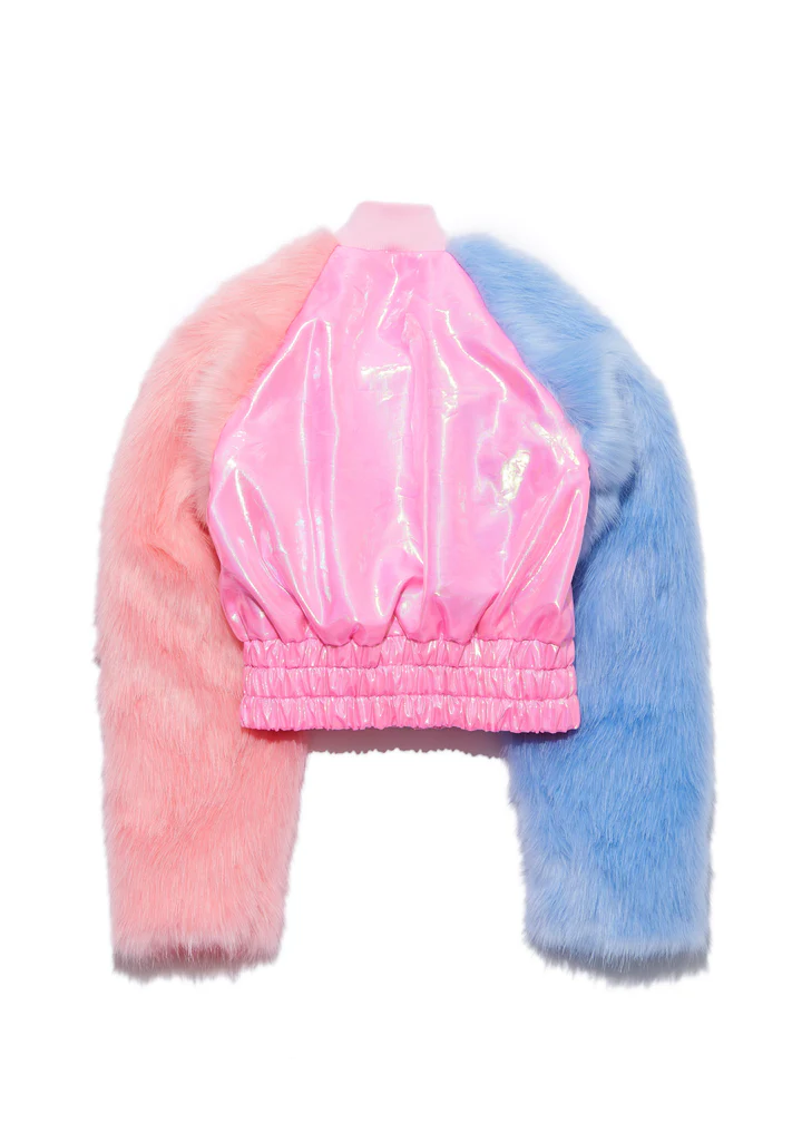 Bubble Gum Faux Fur Jacket