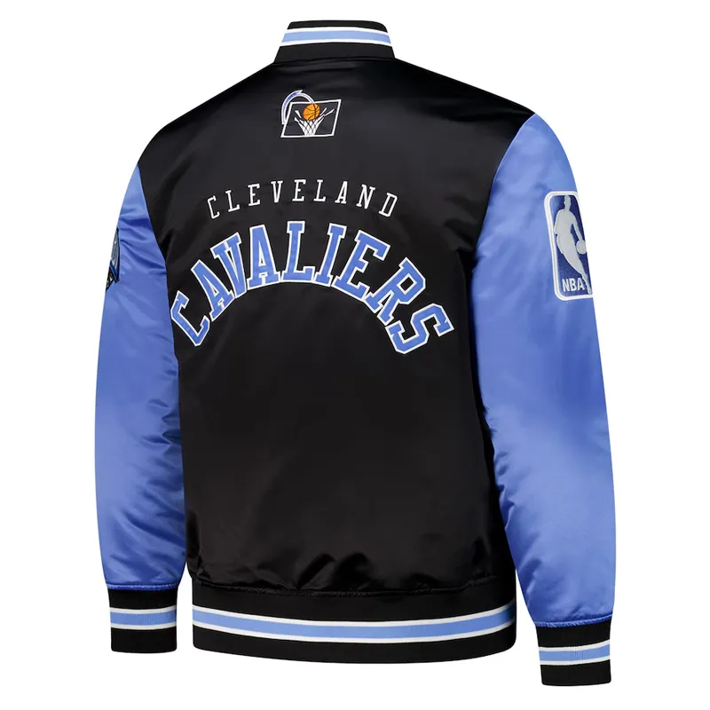 Cleveland Cavaliers Primetime Satin Black and Blue Jacket