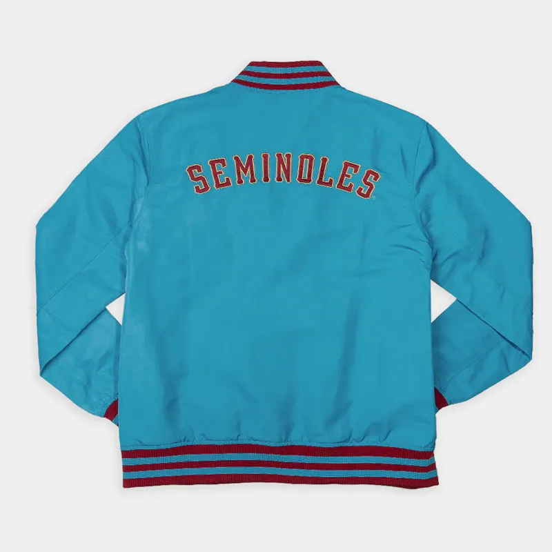 Florida State Seminole Turquoise Bomber Satin Jacket