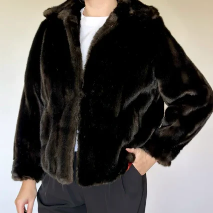 Get Stunning Vintage Faux Mink Fur Jacket