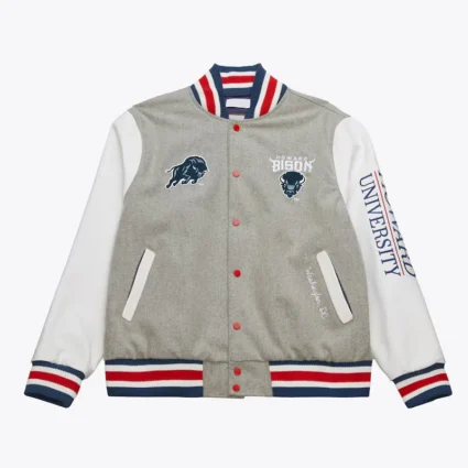 Howard Bison Homecoming Gray Wool Varsity Jacket