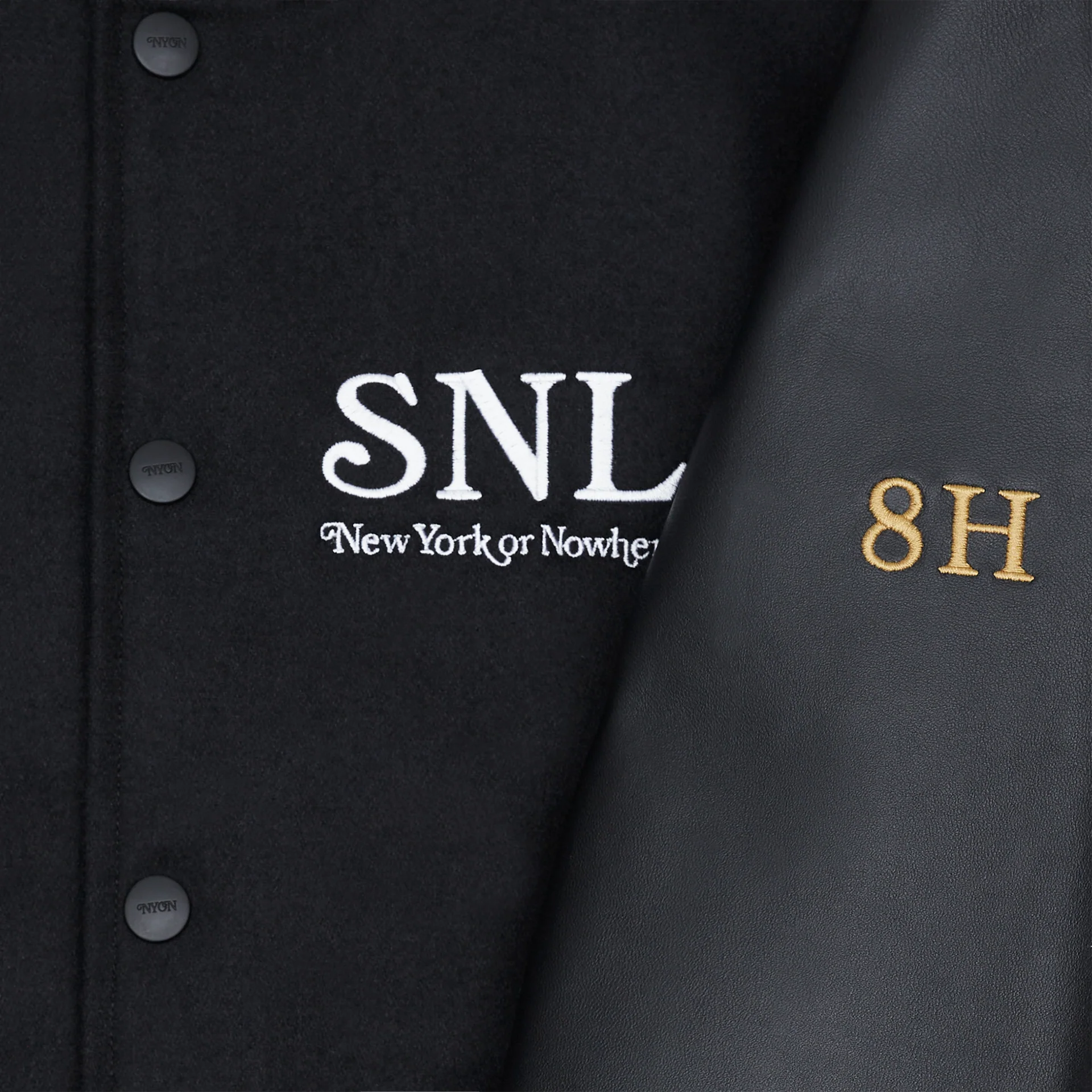 Live From NYON Black Varsity Jacket