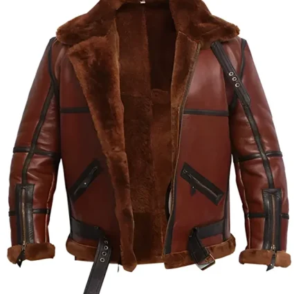 Men Stylish RAF B3 Bomber Leather Jacket