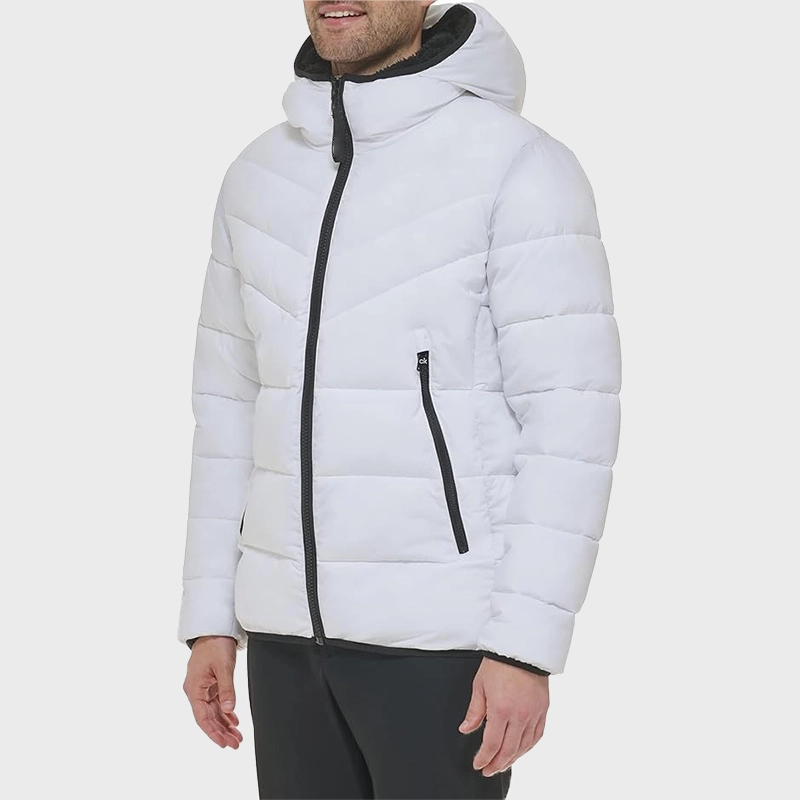 Mens White Puffer Jacket