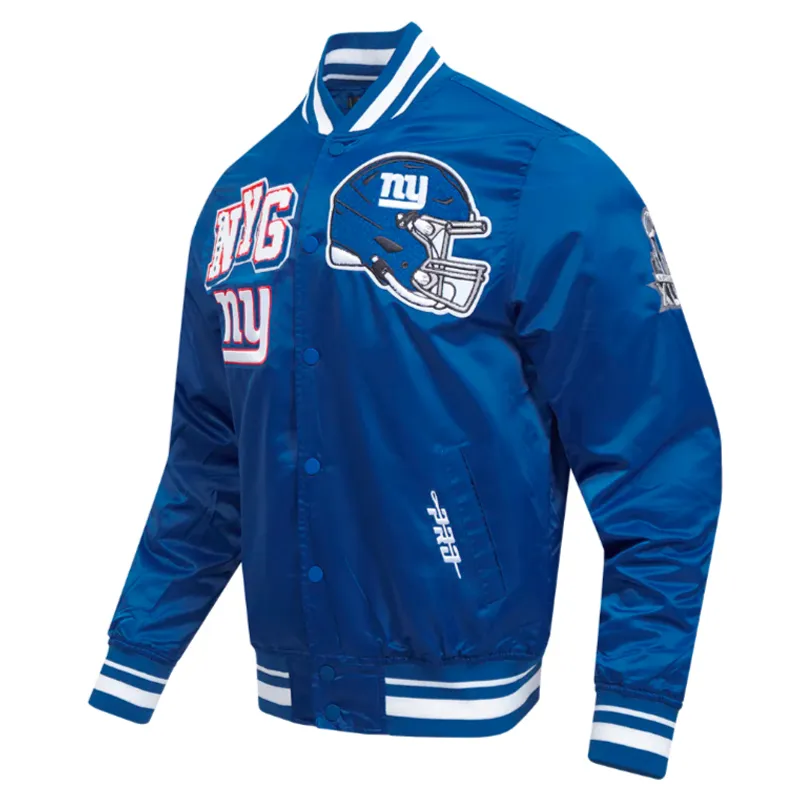 NY Giants Mashup Classic Rib Satin Jacket