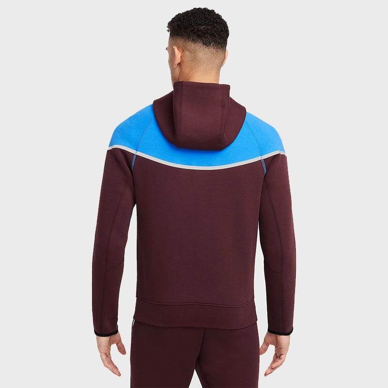 Nike Tech Windrunner Men’s Reflective Design Details Burgundy and Blue Jacket