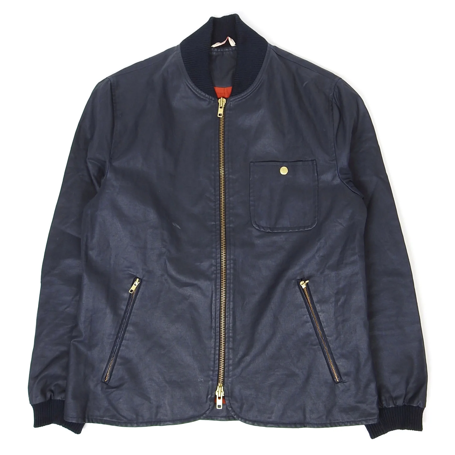 Oliver Spencer Waxed Bomber Cotton Jacket