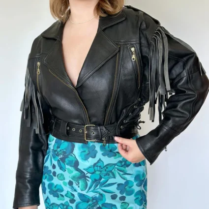 Stunning Vintage Leather Black Jacket