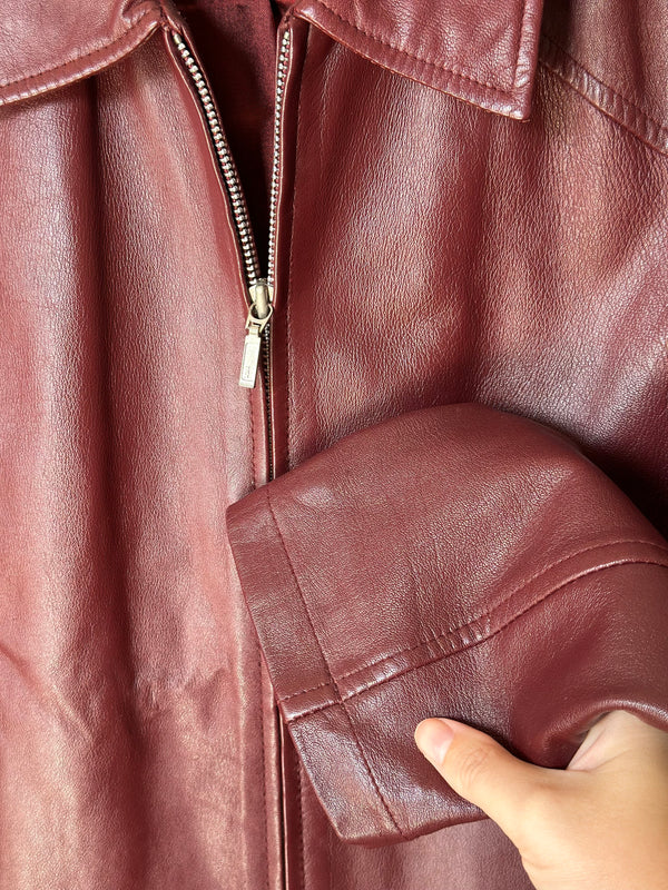 Trendy Vintage Burgundy Leather Jackets